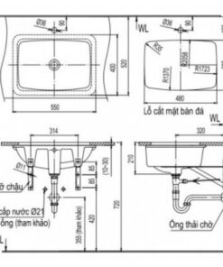 Alternative view of Chậu Rửa Lavabo Inax L-2298V Âm Bàn