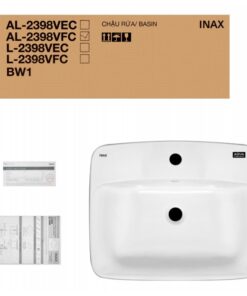Alternative view of Chậu Rửa Lavabo Inax AL-2398V Dương Vành AquaCeramic