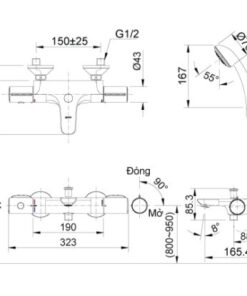 Alternative view of Sen Tắm Nhiệt Độ Inax BFV-3413T-7C