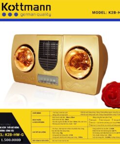 Đèn sưởi 2 bóng Kottmann – K2BHWG Kèm quạt gió