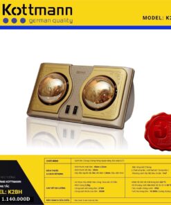 Đèn sưởi 2 bóng Kottmann – K2BH