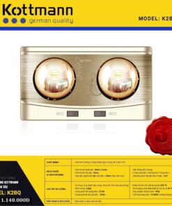 Đèn sưởi 2 bóng Kottmann – K2BQ
