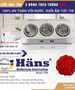 Alternative view of Đèn sưởi 3 bóng treo tường Hans – H3B