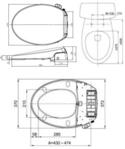 Alternative view of Nắp Rửa Cơ American Standard SLIM00001-WT