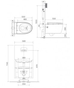 Alternative view of Bồn cầu âm tường Inax AC-952VN