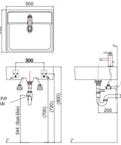Alternative view of Chậu Rửa Đặt Bàn Inax L-293V Chữ Nhật