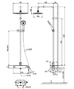 Alternative view of Sen Tắm Cây Inax BFV-615S-8C Nóng Lạnh