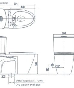 Alternative view of Bồn Cầu Nắp Rửa Cơ Inax AC-602/CW-S15VN