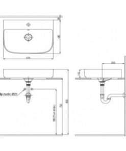 Alternative view of Chậu Rửa Lavabo Inax AL-632V Đặt Bàn AquaCeramic