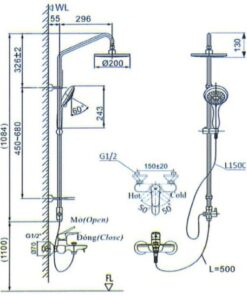 Alternative view of Sen Tắm Cây Inax BFV-1405S Nóng Lạnh