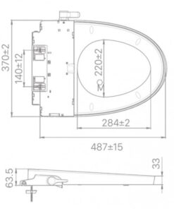 Alternative view of Nắp bồn cầu thông minh Inax CW-S32VN