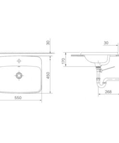 Alternative view of Chậu Rửa Lavabo Inax L-2398V Dương Vành
