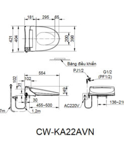 Alternative view of Nắp Bồn Cầu Điện Tử INAX CW-H20VN