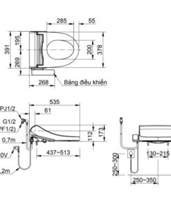 Alternative view of Nắp Rửa Điện Tử Inax CW-H18VN Giá tốt nhất
