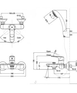 Alternative view of Sen tắm Inax BFV-1403S-4C Nóng Lạnh