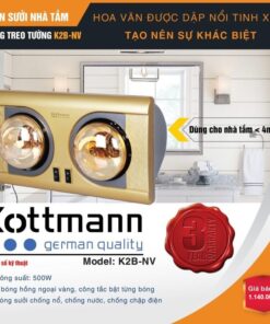 Đèn sưởi 2 bóng – K2BNV Treo tường