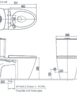 Alternative view of Bồn cầu 2 khối Inax AC-602VAN Aqua Ceramic