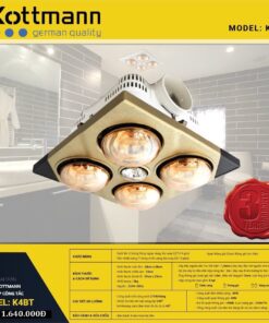 Đèn sưởi 4 bóng âm trần Kottmann – K4BT