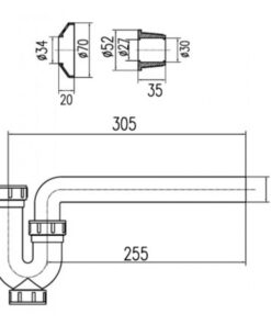 Alternative view of Co Chữ P INAX A-325PL Nhựa
