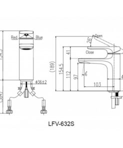 Alternative view of Vòi Chậu Lavabo Inax LFV-632S Nóng Lạnh