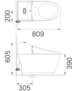 Alternative view of Bồn cầu nắp rửa cơ INAX AC-1032VN/CW-S32VN