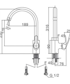 Vòi bếp Inax SFV-802S