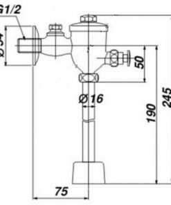 Alternative view of Van xả tiểu Inax UF-7V