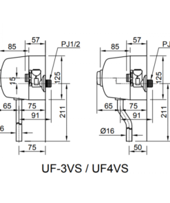 Alternative view of Van xả ấn INAX UF-3VS