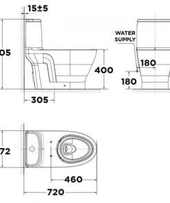 Alternative view of Bồn Cầu American Standard VF-1862SW Nắp Rửa Cơ M4A839 Xả Xoáy Kép LOVEN