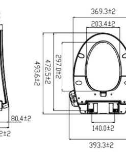 Alternative view of Nắp Bồn Cầu Rửa Cơ American Standard M4A839 SW