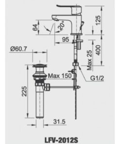 Alternative view of Vòi Chậu Lavabo Inax LFV-2012S Nóng Lạnh
