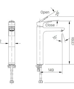 Alternative view of Vòi Chậu Lạnh Inax LFV-22SH Thân Cao