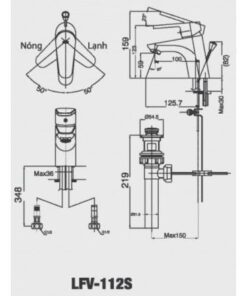 Alternative view of Vòi chậu Inax LFV-112S Nóng Lạnh