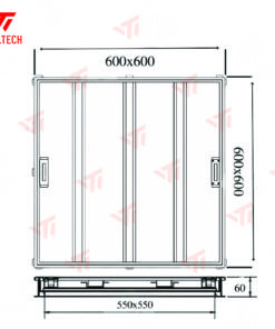 Alternative view of Nắp Bể Ngầm Inox Waltech 600x600 chịu tải